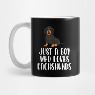 Just A Boy Who Loves Dachshunds Mug